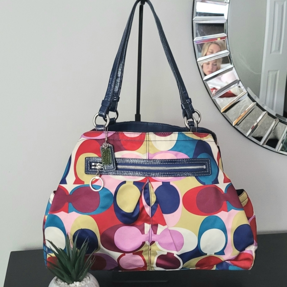 Coach Colorful Satin Tote